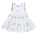 Pink Chicken Kelsey Dress - Lobster Check - Let Them Be Little, A Baby & Children's Clothing Boutique