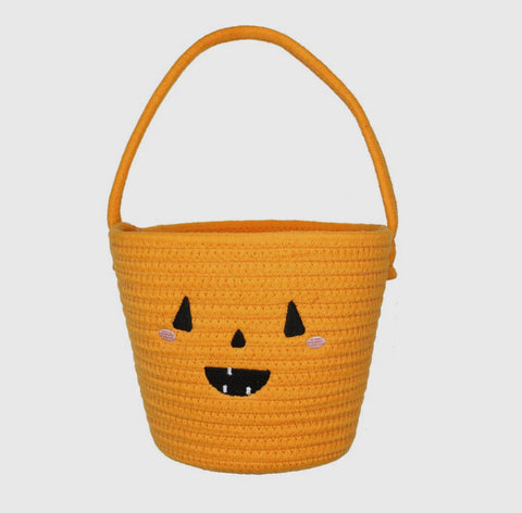 Emerson & Friends Rope Halloween Basket - Pumpkin - Let Them Be Little, A Baby & Children's Clothing Boutique