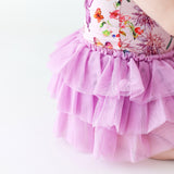 Posh Peanut Ruffled Cap Sleeve  Tulle Skirt Bodysuit - Watercolor Butterfly - Let Them Be Little, A Baby & Children's Clothing Boutique