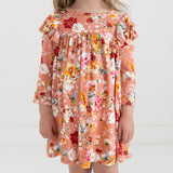 Posh Peanut 3/4 Sleeve Flutter Dress - Celia - Let Them Be Little, A Baby & Children's Clothing Boutique