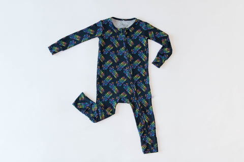 Ollee and Belle Convertible Zip Romper - Change the World - Let Them Be Little, A Baby & Children's Clothing Boutique