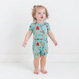 Posh Peanut Short Sleeve Shortie Romper - Around the World - Let Them Be Little, A Baby & Children's Clothing Boutique
