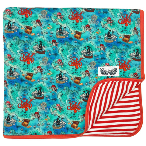 Free Birdees Toddler Blanket - Pirate High Seas Treasure Map - Let Them Be Little, A Baby & Children's Clothing Boutique