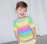 Hanlyn Collective Short Sleeve Loungie - Checkmate - Let Them Be Little, A Baby & Children's Clothing Boutique