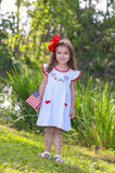 Trotter Street Kids Applique Pocket Dress - Star Spangled - Let Them Be Little, A Baby & Children's Clothing Boutique