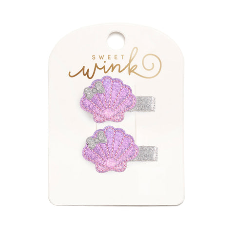 Sweet Wink Hair Clip Set - Seashell - Let Them Be Little, A Baby & Children's Clothing Boutique