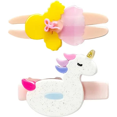 Lilies & Roses Alligator Clip - Swimming Girl & Unicorn Float - Let Them Be Little, A Baby & Children's Clothing Boutique
