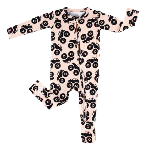 Birdie Bean Zip Romper w/ Convertible Foot - Clay - Let Them Be Little, A Baby & Children's Clothing Boutique