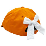 Bits & Bows Baseball Hat w/ Bow - Orange w/ Tennessee - Let Them Be Little, A Baby & Children's Clothing Boutique