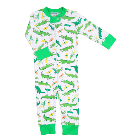 Magnolia Baby Zipped PJ Romper - Gators - Let Them Be Little, A Baby & Children's Clothing Boutique