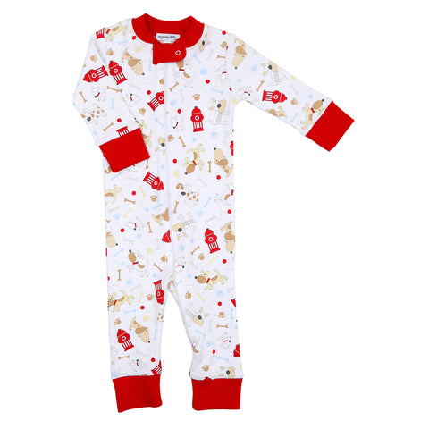Magnolia Baby Zipped PJ Romper - Pawesome Pup - Let Them Be Little, A Baby & Children's Clothing Boutique