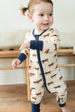 Southern Slumber Double Zipper Bamboo Sleeper - Navy Tiger - Let Them Be Little, A Baby & Children's Clothing Boutique
