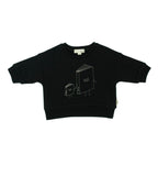 Greige Bamboo Fleece Sweatshirt - Black Books - Let Them Be Little, A Baby & Children's Clothing Boutique