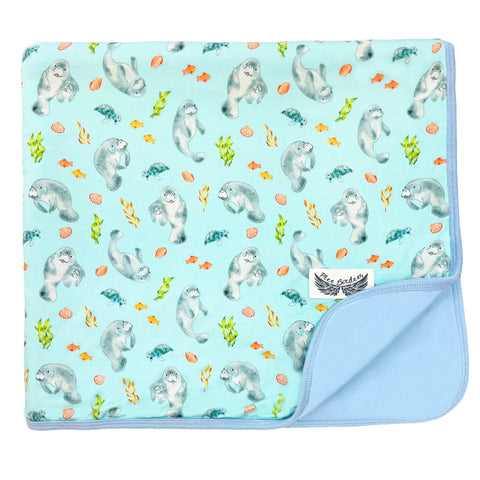 Free Birdees Toddler Blanket - Get Your Float On Manatees - Let Them Be Little, A Baby & Children's Clothing Boutique