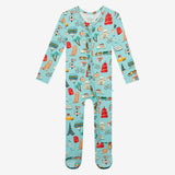 Posh Peanut Ruffled Zipper Footie - Around the World - Let Them Be Little, A Baby & Children's Clothing Boutique