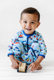 Macaron + Me Zipper Romper - Rescue - Let Them Be Little, A Baby & Children's Clothing Boutique