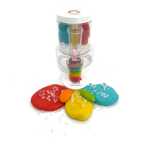 Earth Grown KidDoughs Mini Dough-to-Go Kit - Rainbow Icee (Scented) - Let Them Be Little, A Baby & Children's Clothing Boutique