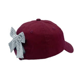 Bits & Bows Baseball Hat w/ Bow - Garnet w/ South Carolina - Let Them Be Little, A Baby & Children's Clothing Boutique