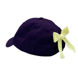 Bits & Bows Baseball Hat w/ Bow - Purple w/ Yellow Tiger - Let Them Be Little, A Baby & Children's Clothing Boutique