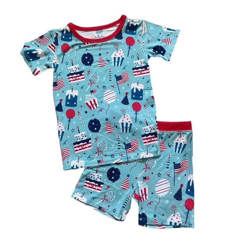 Soulbaby 2 Piece Short Sleeve w/ Shorts Snuggle Set - Stars and Sweets - Let Them Be Little, A Baby & Children's Clothing Boutique