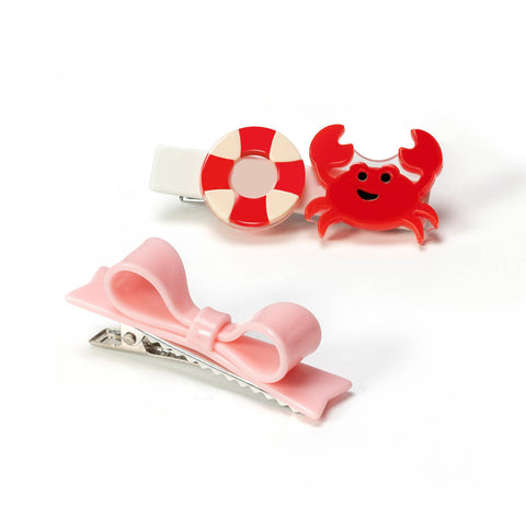 Lilies & Roses Alligator Clip - Crab & Bowtie - Let Them Be Little, A Baby & Children's Clothing Boutique