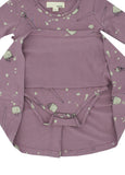 Greige Bamboo Dress - Mauve Paint Brushes - Let Them Be Little, A Baby & Children's Clothing Boutique