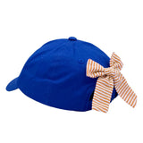 Bits & Bows Baseball Hat w/ Bow - Blue w/ Gator - Let Them Be Little, A Baby & Children's Clothing Boutique