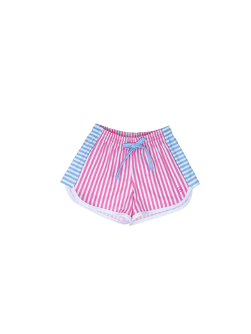 Set Athleisure Annie Shorts - Pink Stripe / Blue Stripe - Let Them Be Little, A Baby & Children's Clothing Boutique