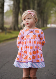 Be Girl Clothing Harvest Twirler Dress - Pumpkin Obsessed PRESALE - Let Them Be Little, A Baby & Children's Clothing Boutique