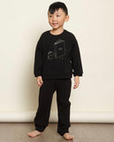 Greige Bamboo Fleece Sweatshirt - Black Books - Let Them Be Little, A Baby & Children's Clothing Boutique