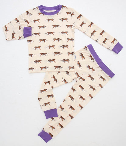 Southern Slumber Bamboo Pajama Set - Purple Tiger - Let Them Be Little, A Baby & Children's Clothing Boutique