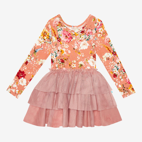 Posh Peanut Long Sleeve Tulle Dress - Celia - Let Them Be Little, A Baby & Children's Clothing Boutique