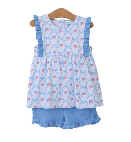 Trotter Street Kids Ruffle Applique Shorts Set - Let Freedom Ring - Let Them Be Little, A Baby & Children's Clothing Boutique