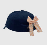 Bits & Bows Baseball Hat w/ Bow - Navy w/ Orange Tiger - Let Them Be Little, A Baby & Children's Clothing Boutique