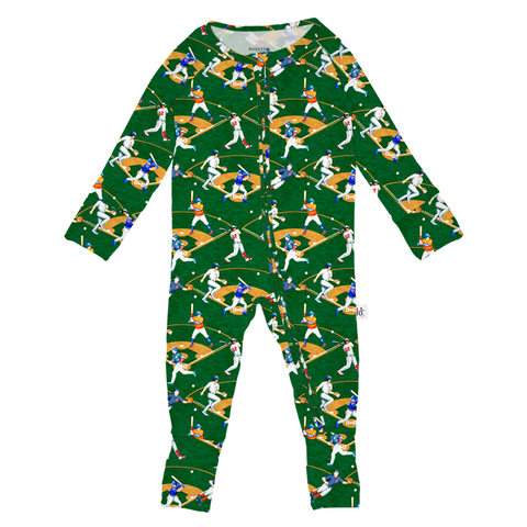 Hanlyn Collective Zip Rompsie w/ Convertible Foot - Play Ball - Let Them Be Little, A Baby & Children's Clothing Boutique