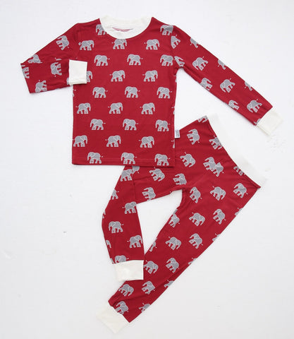 Southern Slumber Bamboo Pajama Set - Elephant - Let Them Be Little, A Baby & Children's Clothing Boutique