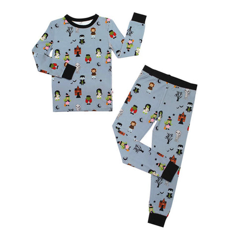 Emerson & Friends Bamboo PJ Set - Monster Mash - Let Them Be Little, A Baby & Children's Clothing Boutique