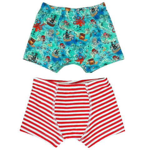 Free Birdees Boys Boxer Set of 2 - Pirate High Seas Treasure Map - Let Them Be Little, A Baby & Children's Clothing Boutique