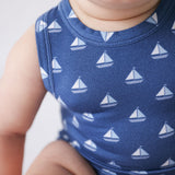 Posh Peanut Racerback Bodysuit - Mariner - Let Them Be Little, A Baby & Children's Clothing Boutique