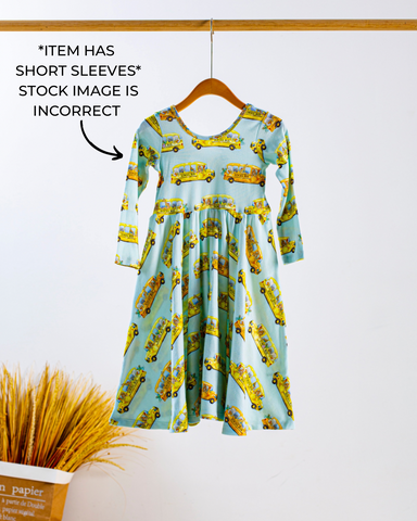 Nola Tawk Short Sleeve Organic Cotton Twirl Dress -  The Wheels on the Bus - Let Them Be Little, A Baby & Children's Clothing Boutique