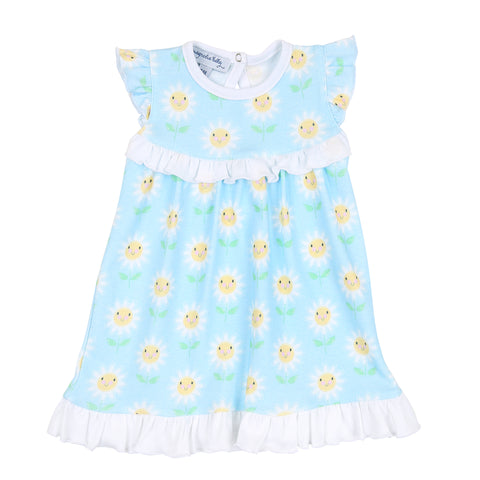 Magnolia Baby Printed Ruffle Flutter Sleeve Dress - Daisy Smiles - Let Them Be Little, A Baby & Children's Clothing Boutique