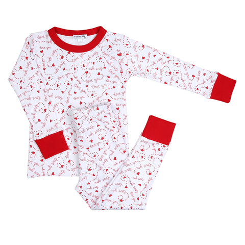 Magnolia Baby Long Sleeve PJ Set - Love You - Let Them Be Little, A Baby & Children's Clothing Boutique