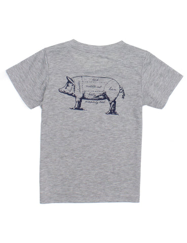 Properly Tied Short Sleeve Portland Pocket Tee - Butchers Guide Heather Grey - Let Them Be Little, A Baby & Children's Clothing Boutique