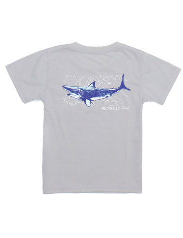 Properly Tied Short Sleeve Signature Tee - Topo Shark - Let Them Be Little, A Baby & Children's Clothing Boutique