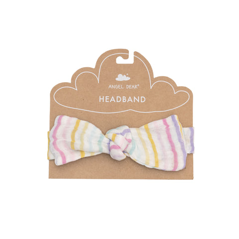 Angel Dear Muslin Headband - Rainbow Stripe (0-12M) - Let Them Be Little, A Baby & Children's Clothing Boutique