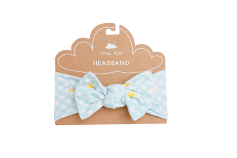 Angel Dear Bamboo Headband - Gingham Daisy - Let Them Be Little, A Baby & Children's Boutique