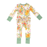 Angel Dear 2 Way Ruffle Zipper Romper - Garden Joy - Let Them Be Little, A Baby & Children's Clothing Boutique