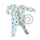 Bellabu Bear Convertible Footie - Goodnight World - Let Them Be Little, A Baby & Children's Boutique