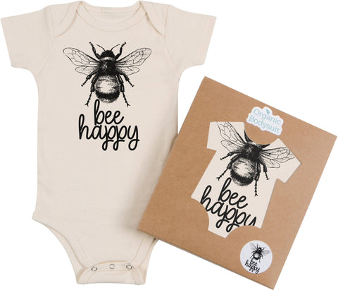 Morado Designs Organic Bodysuit/Tee - Bee Happy - Let Them Be Little, A Baby & Children's Boutique