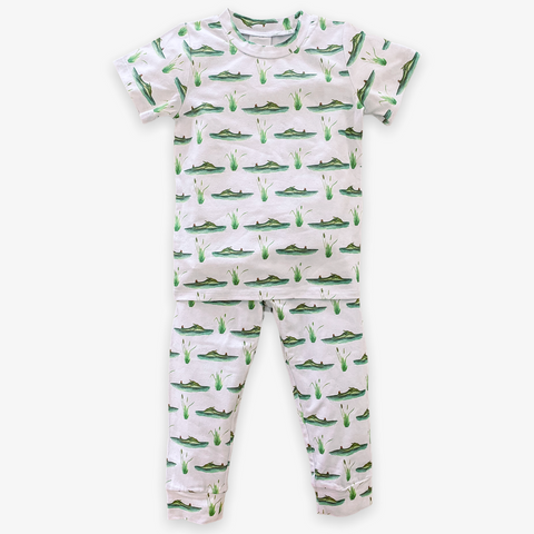 Velvet Fawn Short Sleeve Two Piece Jammies - See Ya Later Alligator - Let Them Be Little, A Baby & Children's Clothing Boutique